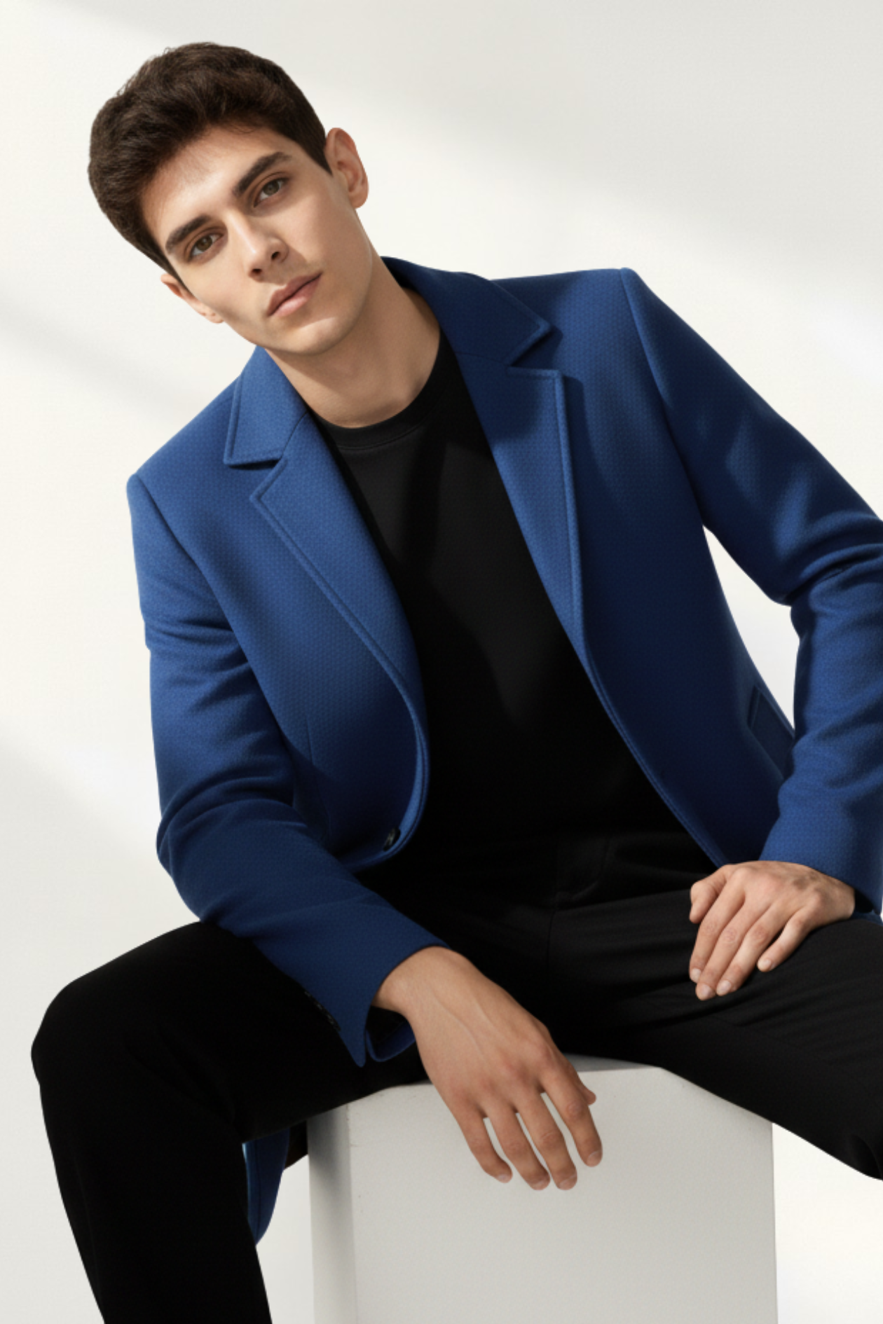 Abrigo Azul Marino Elegante para Hombre Moderno